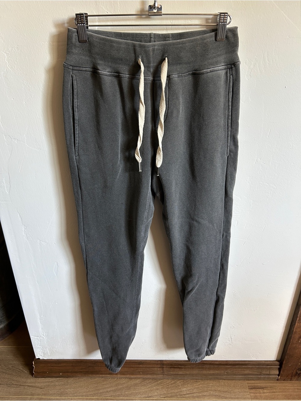 NSF Charcoal Drawstring Joggers with White Cord